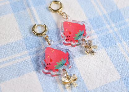 Strawberry Pup Earrings