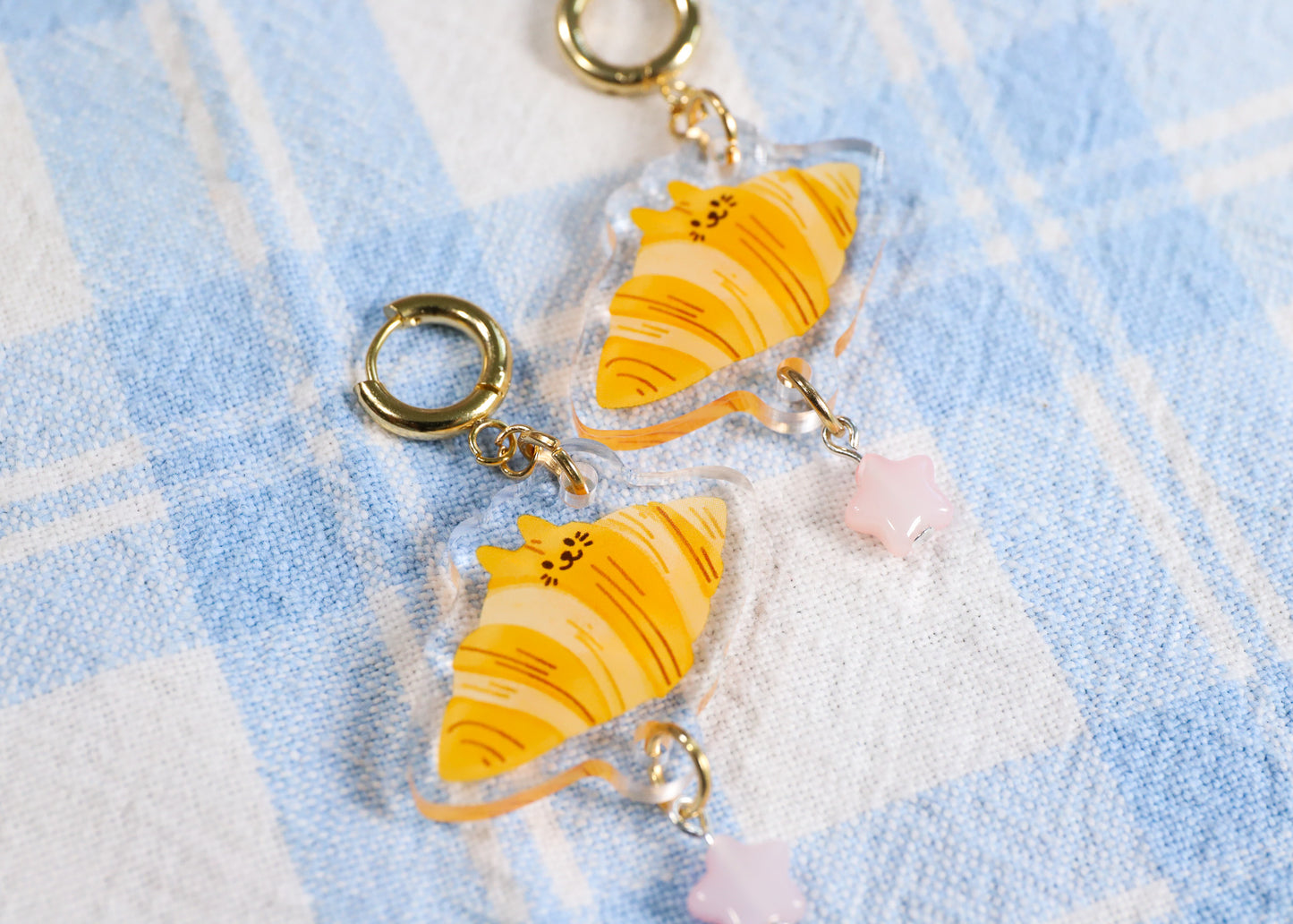 Croissant Cat Earrings