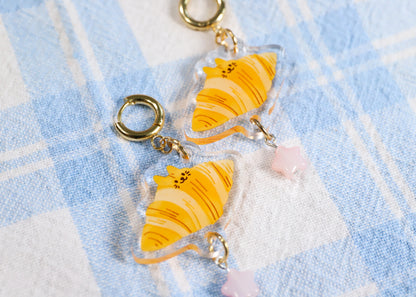 Croissant Cat Earrings