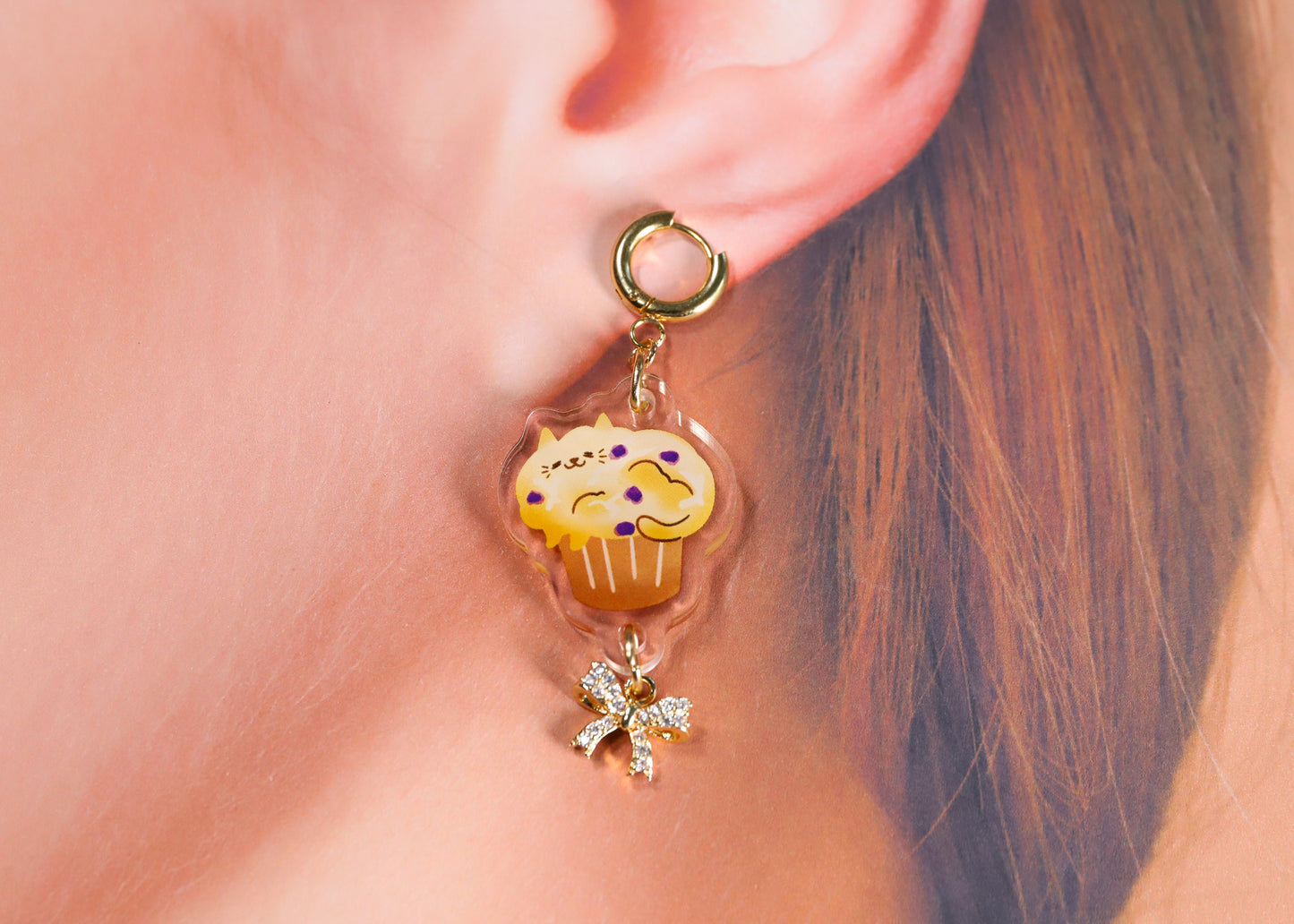 Muffin Cat Earrings