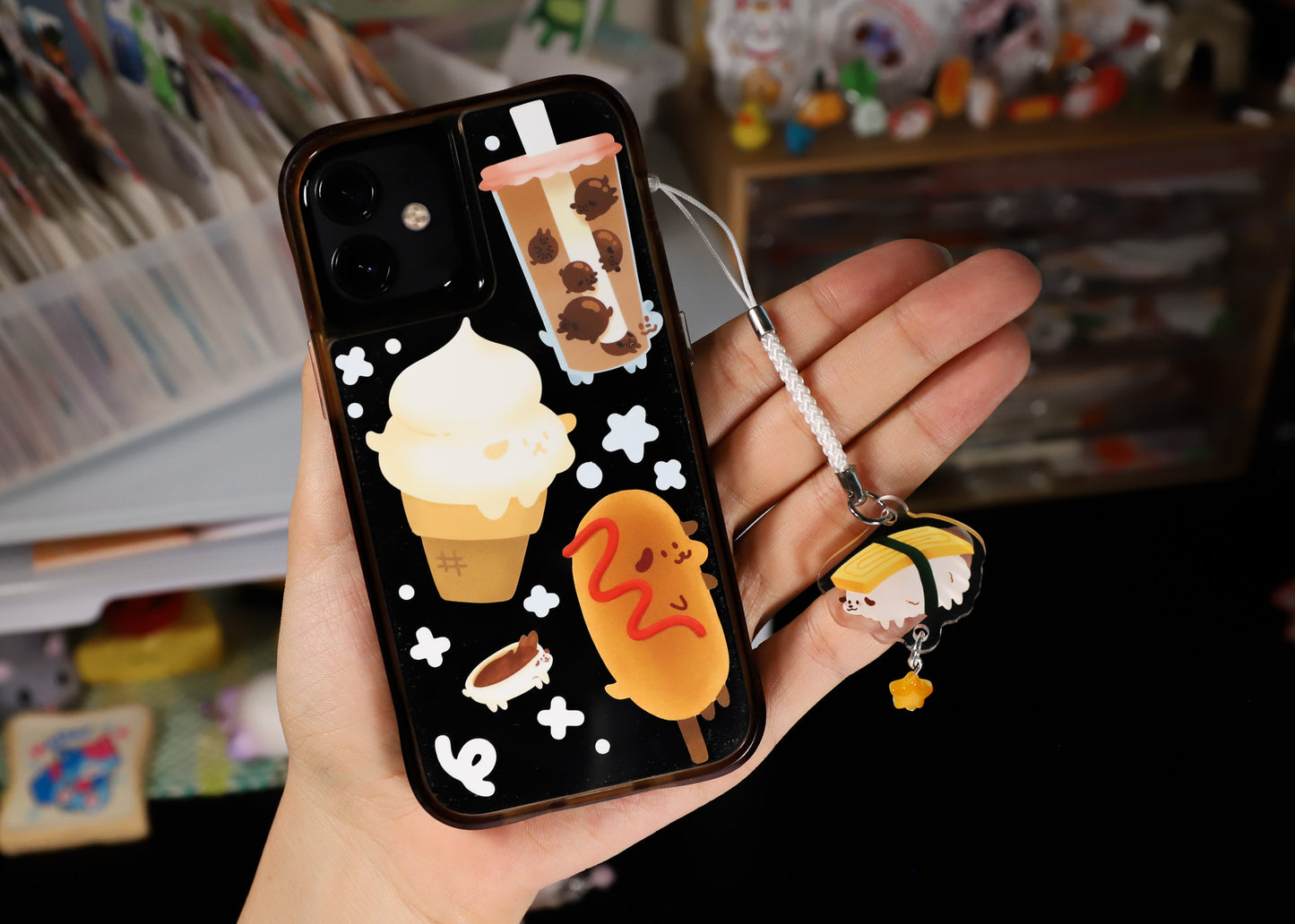 Tamago Sushi Phone Charm Keychain