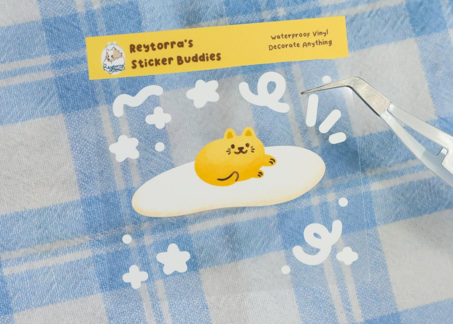 Egg Cat Sticker Buddy