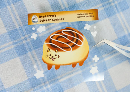 Cinnamon Roll Cat Sticker Buddy