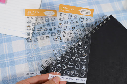 Ghost Life Sticker Sheet - Disappearing Design