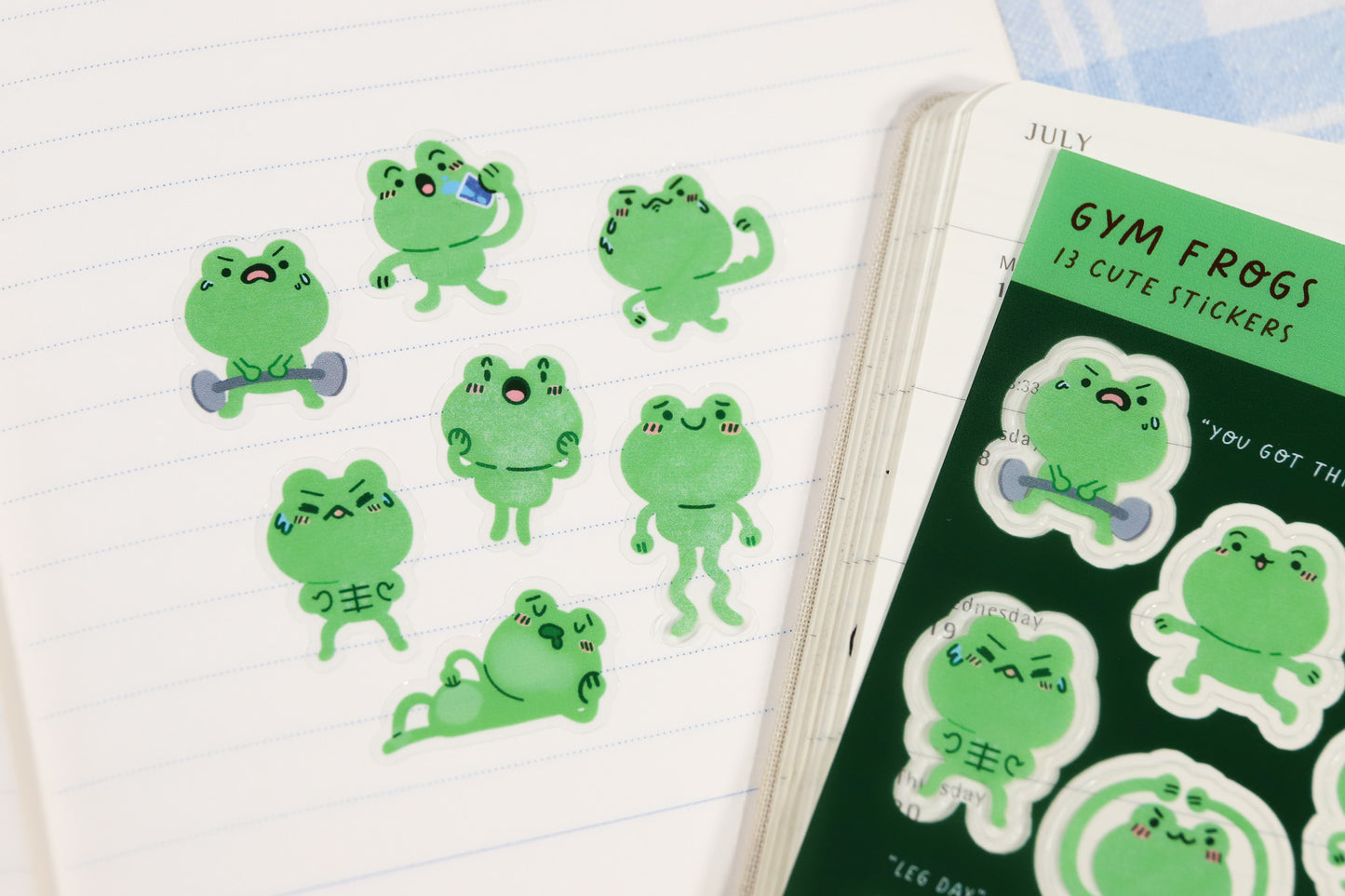 Gym Frogs Sticker Sheet