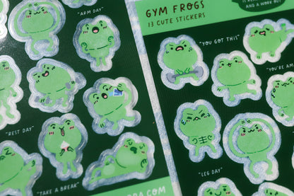 Gym Frogs Sticker Sheet