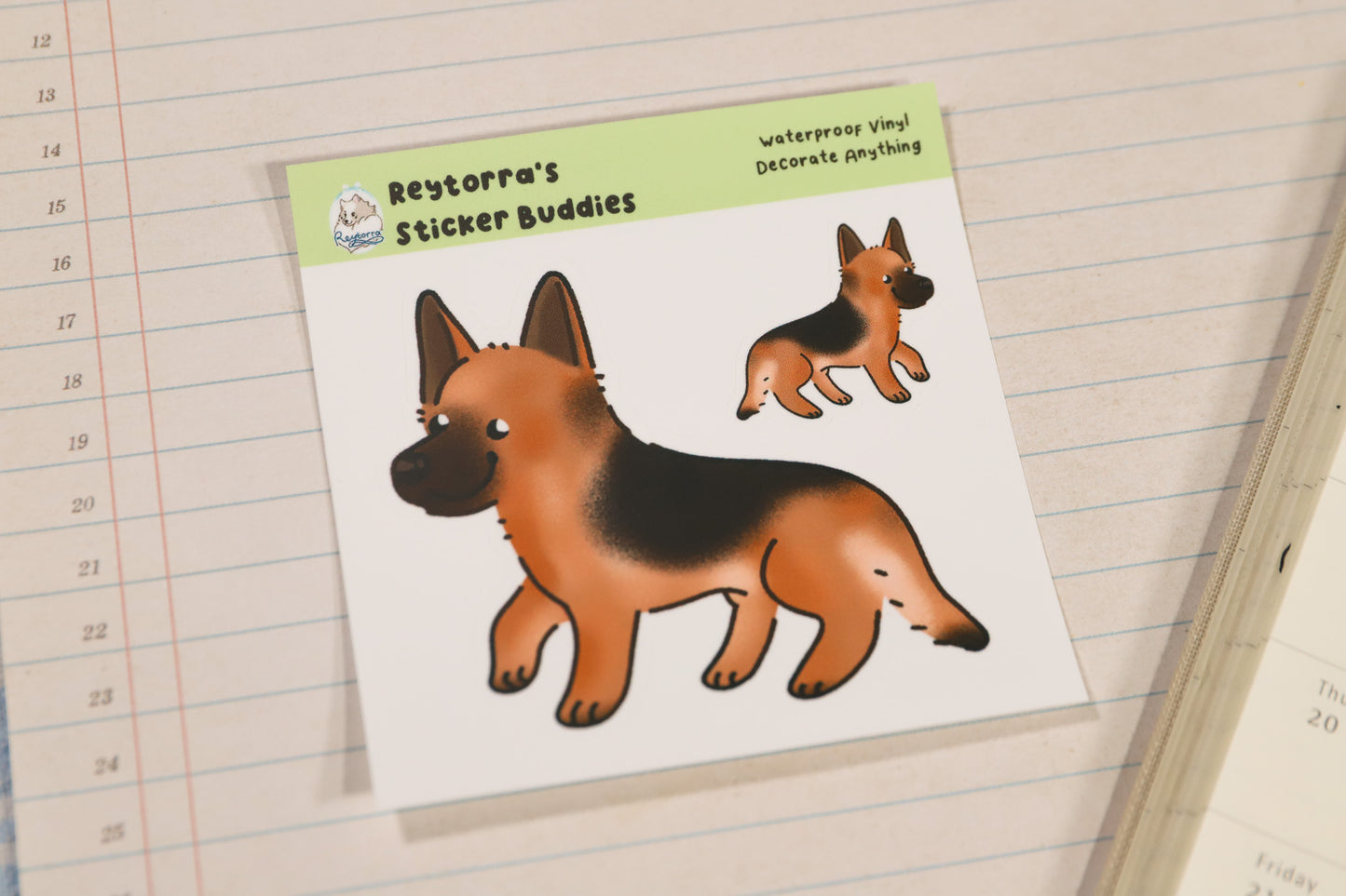 German Shepherd Sticker Buddy