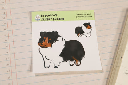 Sheltie Sticker Buddy - Tricolor