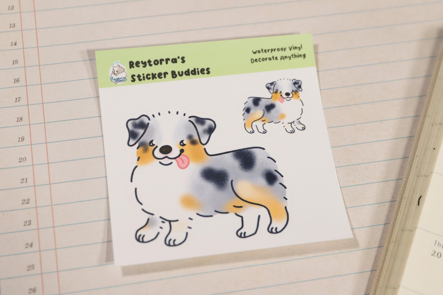 Australian Shepherd Sticker Buddy