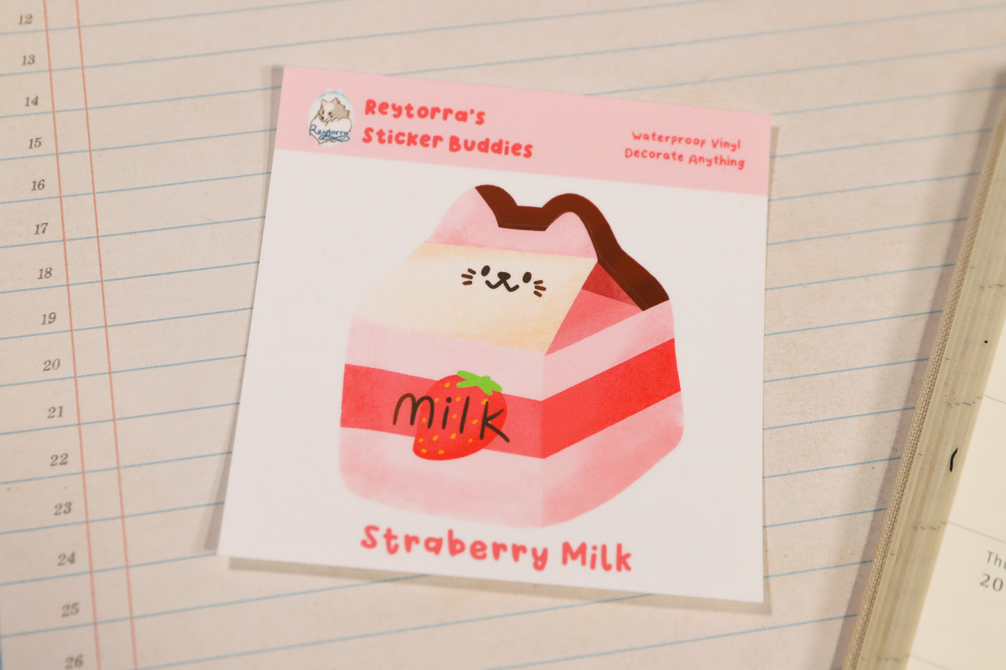 Strawberry Milk Sticker Buddy