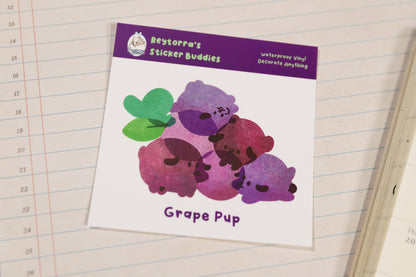 Grape Dog Sticker Buddy