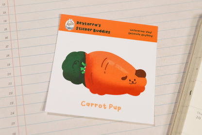 Carrot Pup Sticker Buddy