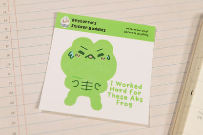 Abs Frog Sticker Buddy