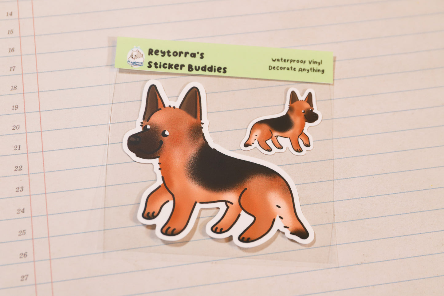 German Shepherd Sticker Buddy