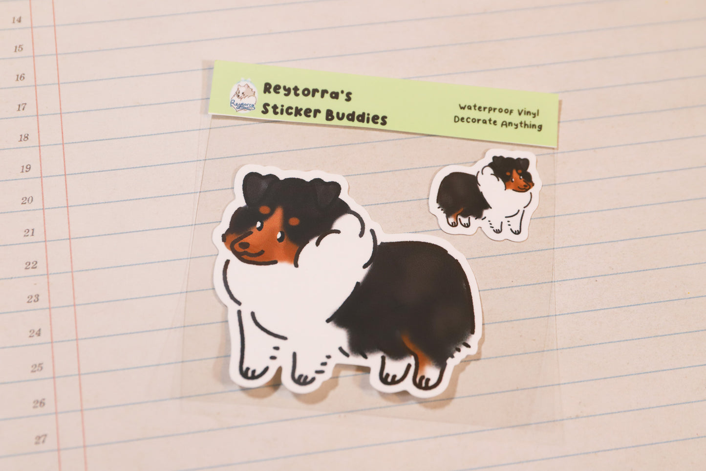 Sheltie Sticker Buddy - Tricolor