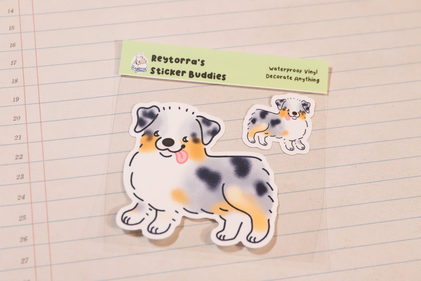 Australian Shepherd Sticker Buddy