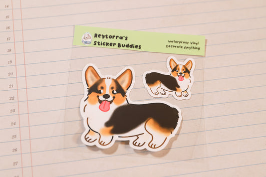 Corgi Sticker Buddy - Tricolor