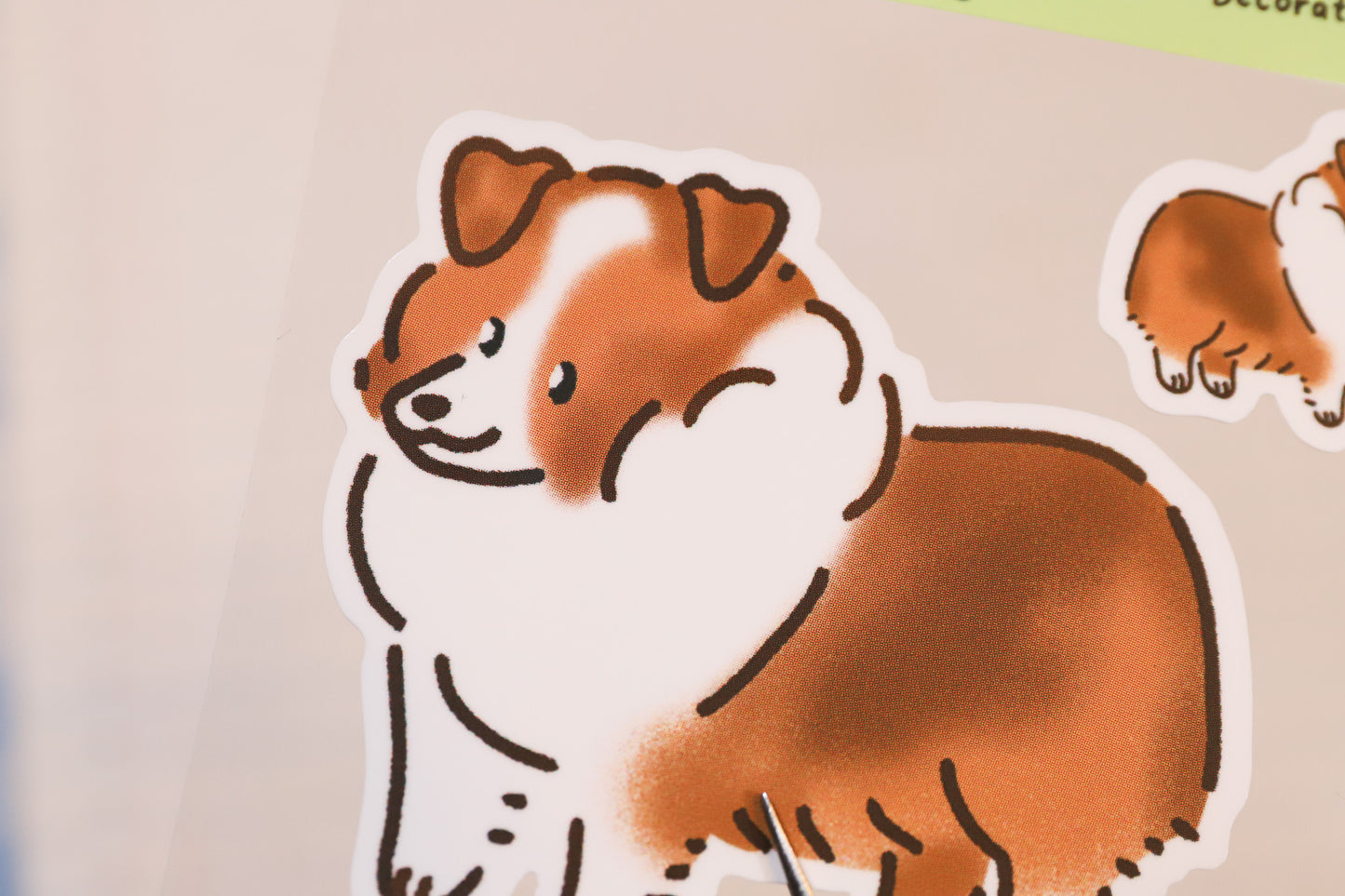 Sheltie Sticker Buddy - Sable