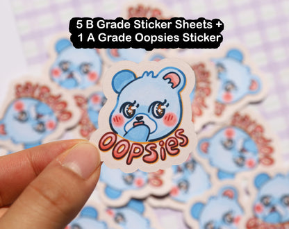 B-Grade Sticker Sheets (Pack of 5 Sheets)