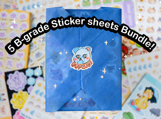 B-Grade Sticker Sheets (Pack of 5 Sheets)