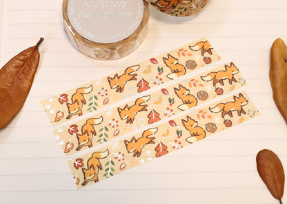 Foxes in Fall Washi Tape