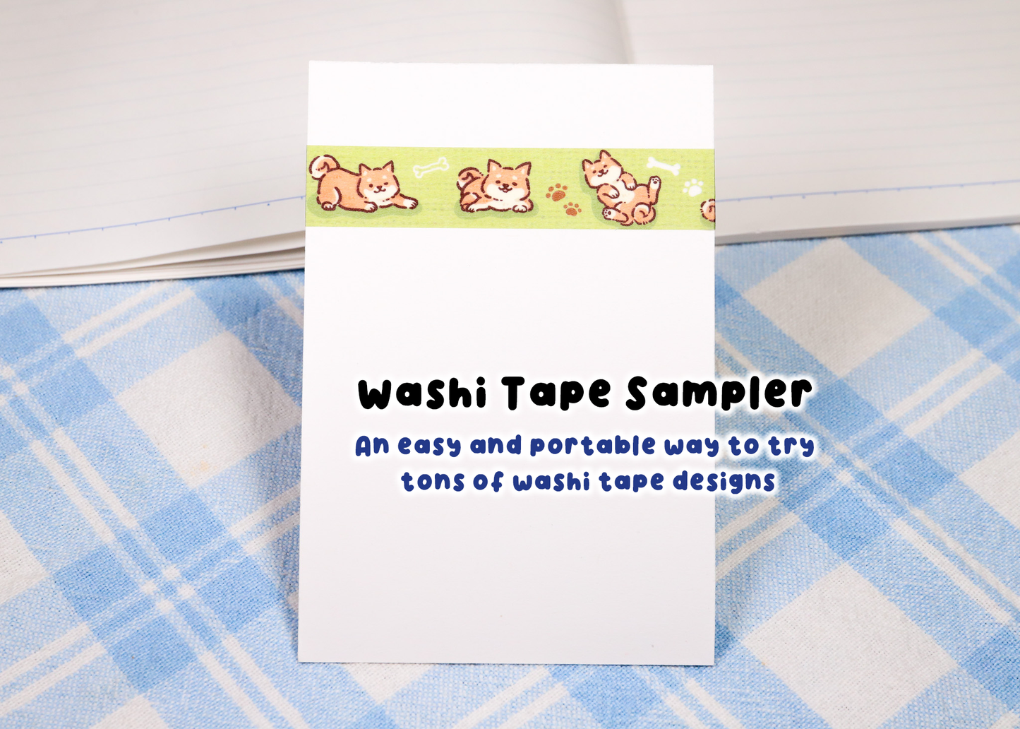 Shiba Inus in a Field Washi Tape