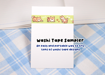 Shiba Inus in a Field Washi Tape