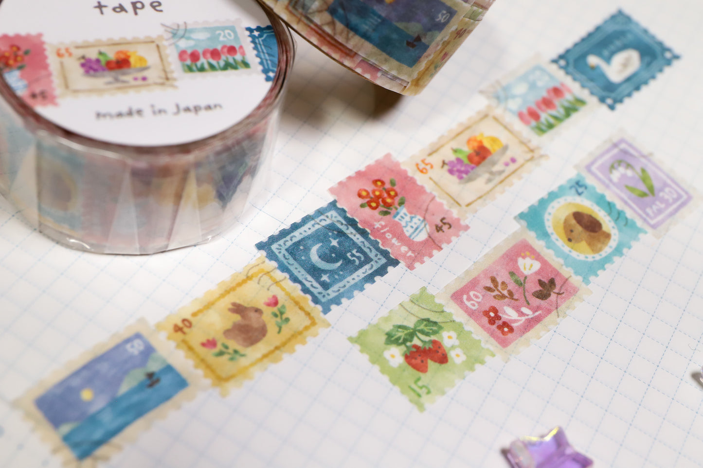 Vintage Stamps Washi Tape Sample