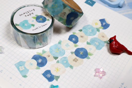 Blue Bloom Washi Tape