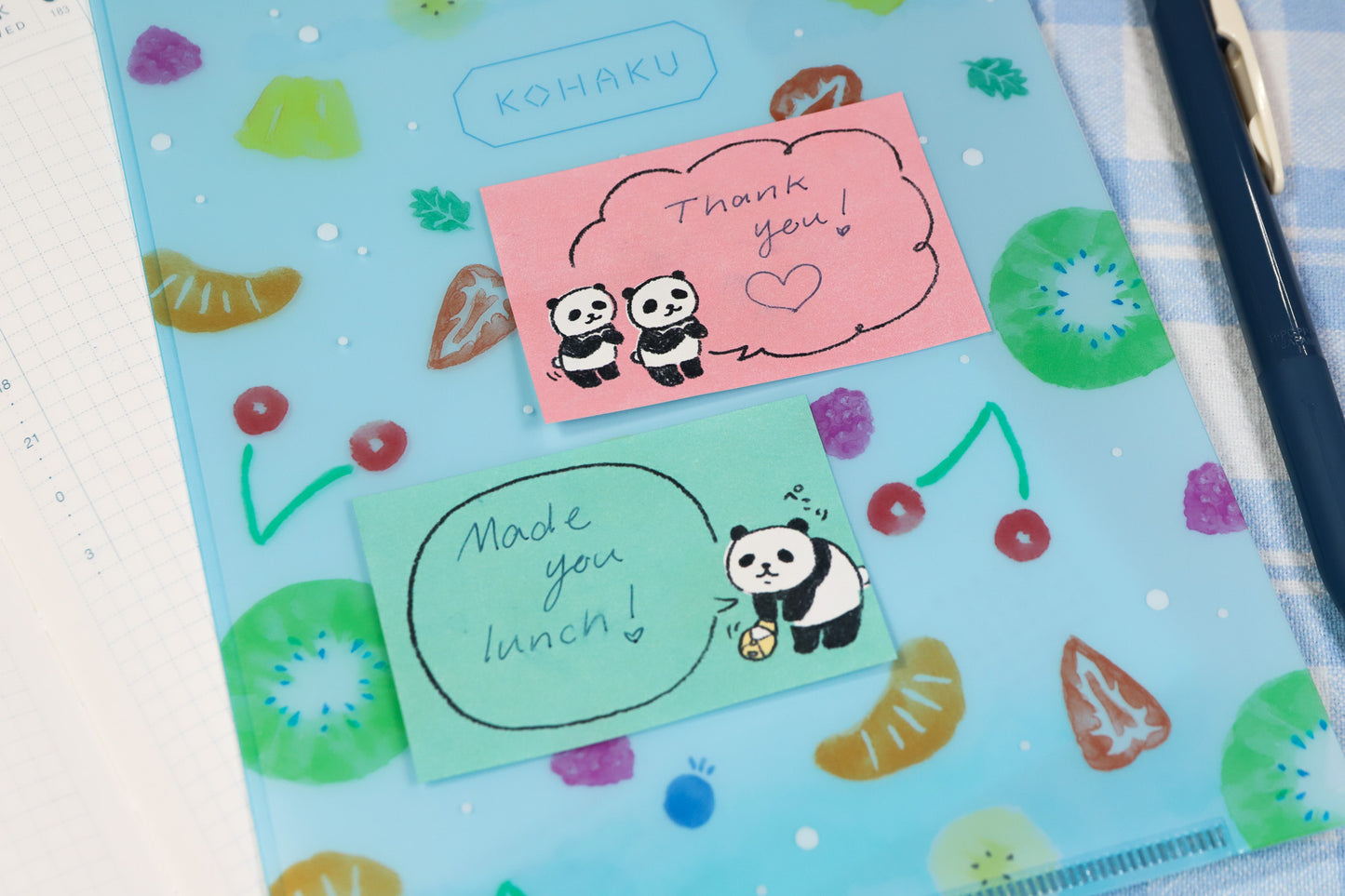 Polite Panda Double Sticky Note