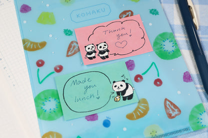 Polite Panda Double Sticky Note