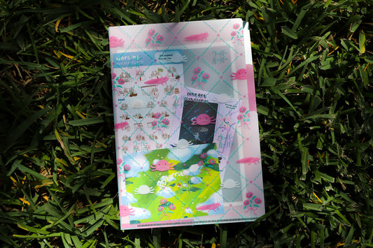 Axolotl Sticker Organizer Folder