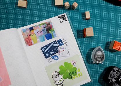 Peeking Corner Cat Stamp