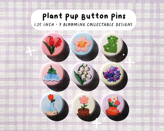 Flower Pup Pins - 9 to Collect