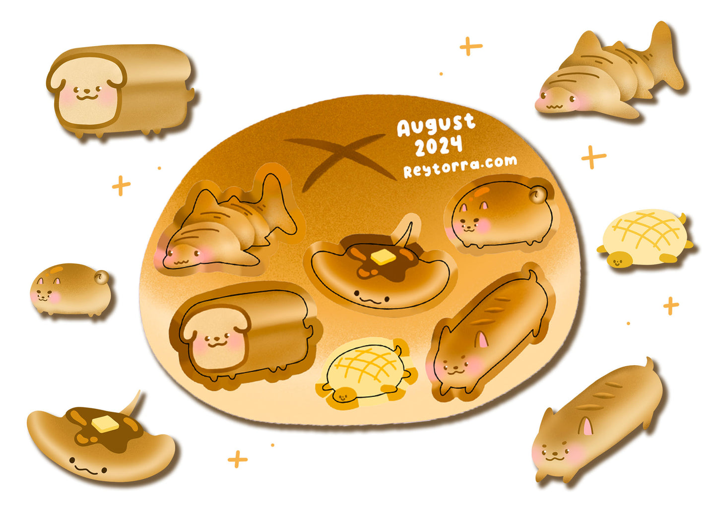 Bread Pets Sticker Sheet