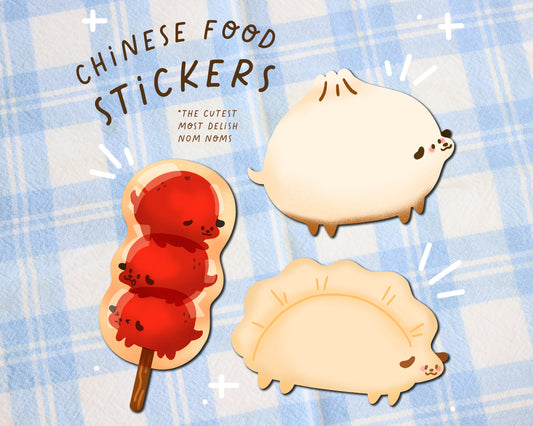 Chinese Food Pups - Dumpling, Bao Bun and Tanghulu