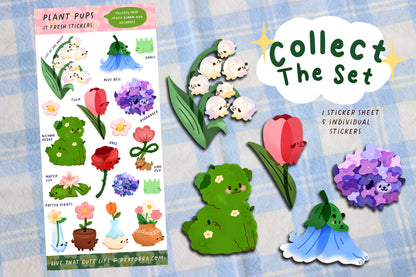 Plant Pup Sticker Sheet - 17 stickers