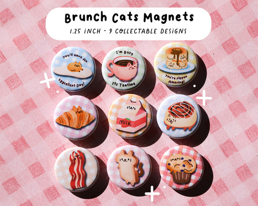 Brunch Cats Magnets - 9 to Collect