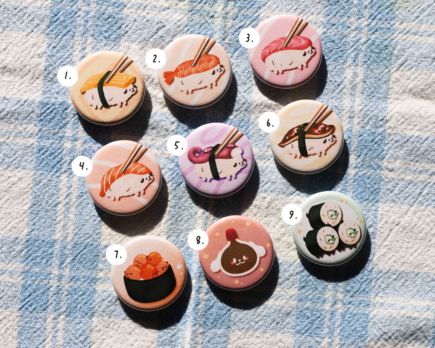 Sushi Pup Pins - 9 to Collect