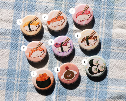 Salmon Sushi Pins - 9 to Collect