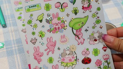 Lucky Bunny Sticker Sheet
