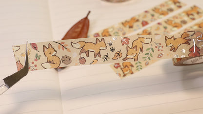 Foxes in Fall Washi Tape