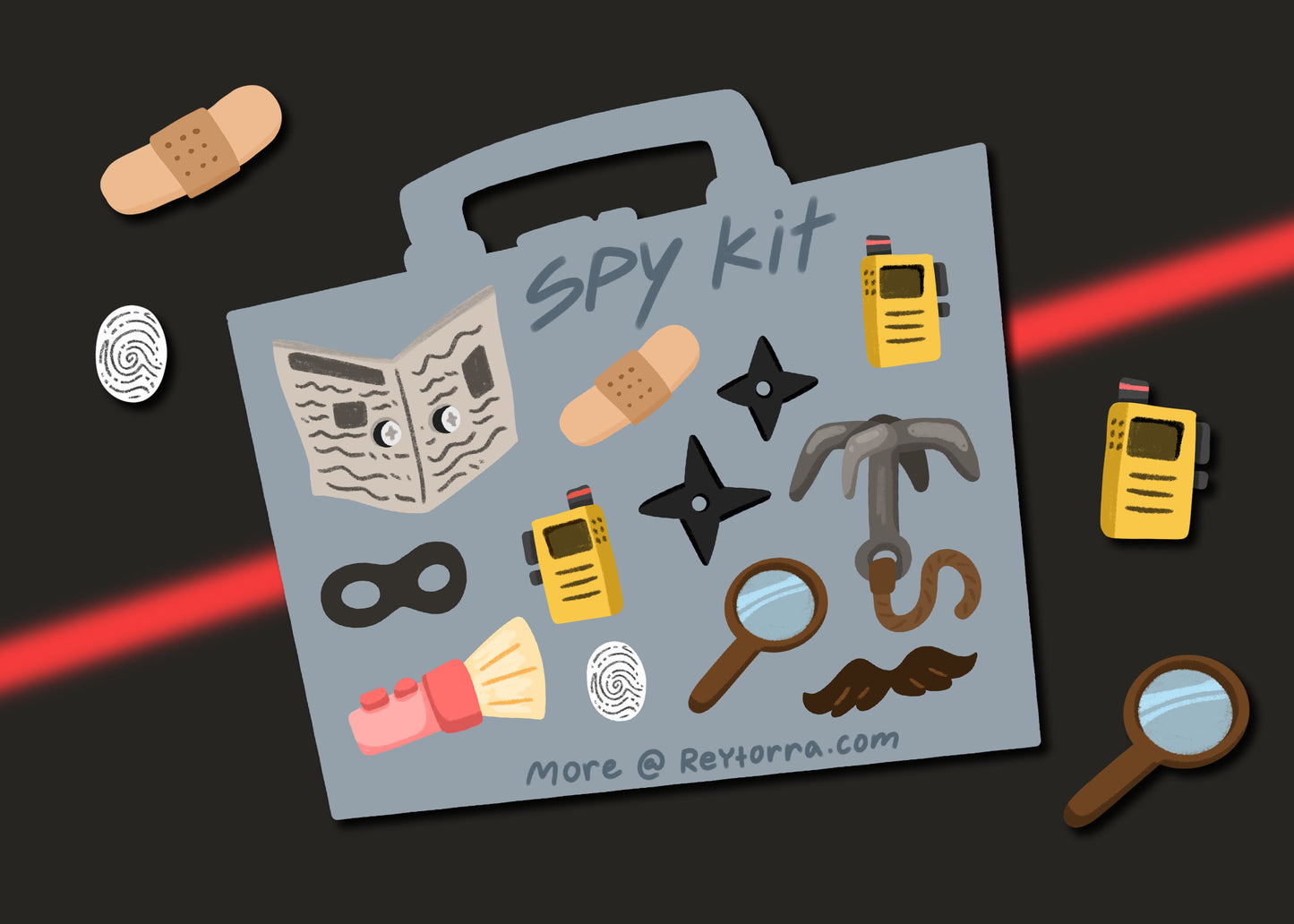 Spy Kit Sticker Sheet