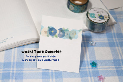 Blue Bloom Washi Tape Sample