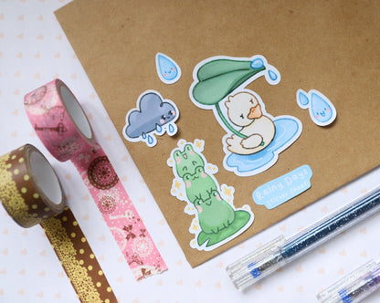 Rainy Day Sticker Sheet - Rainy Day Friends