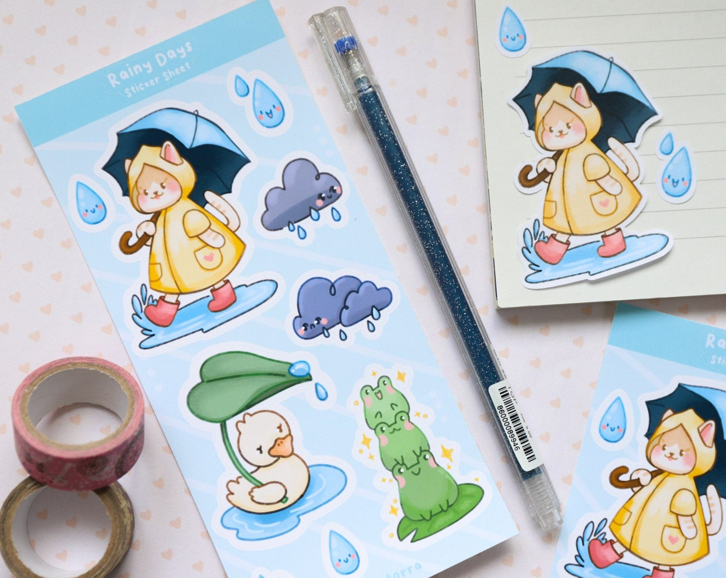 Rainy Day Sticker Sheet - Rainy Day Friends