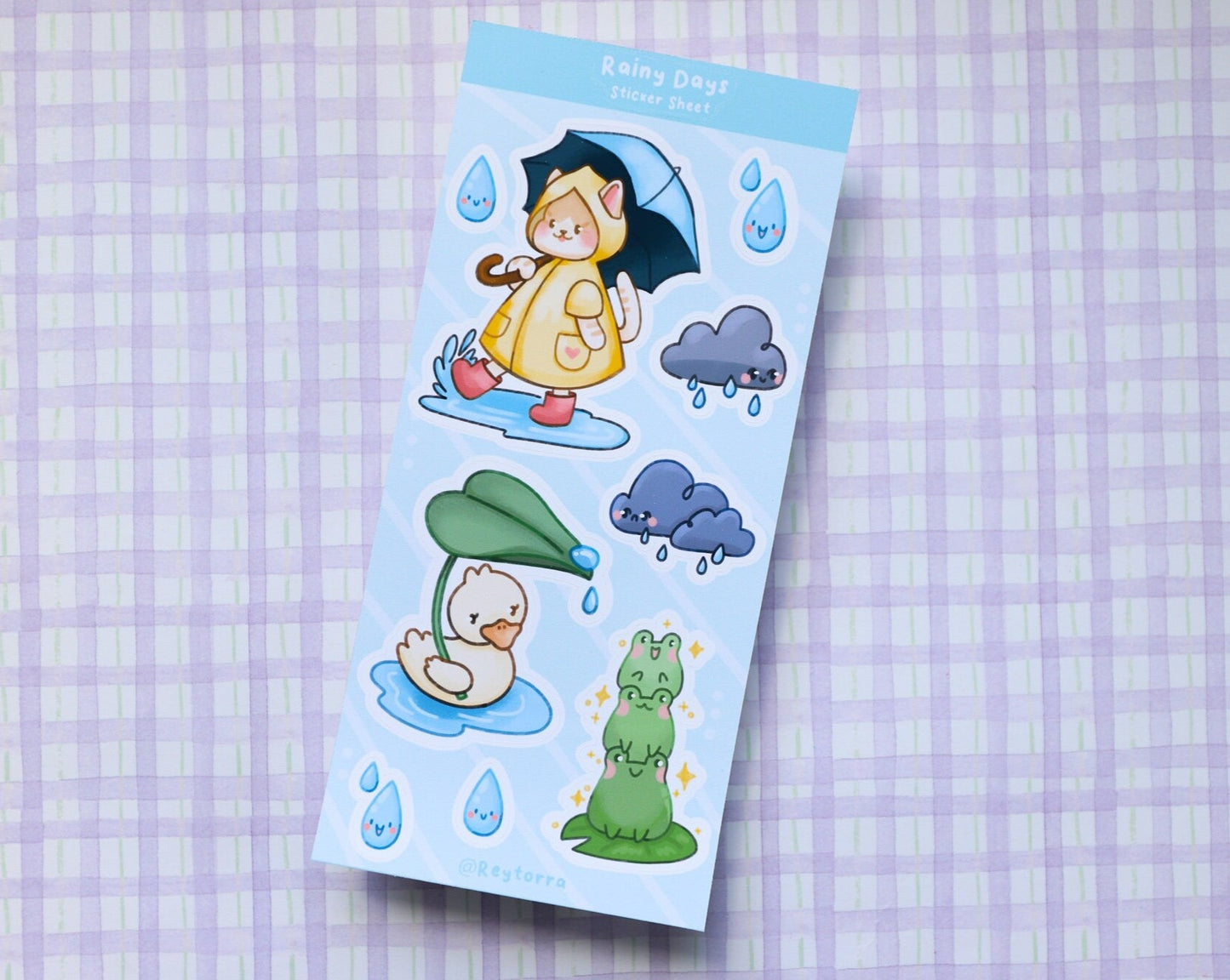 Rainy Day Sticker Sheet - Rainy Day Friends