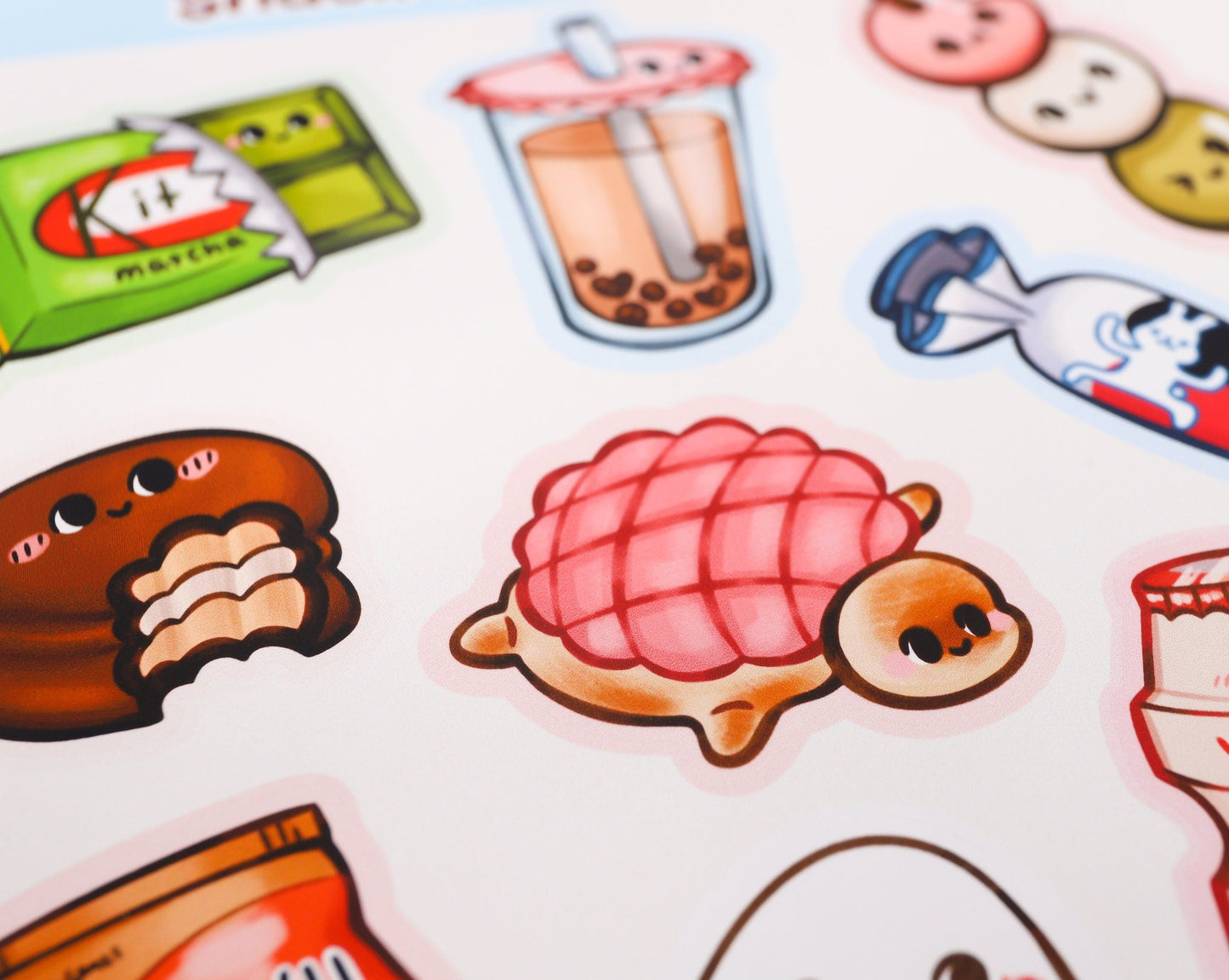 Asian Snacks Sticker Sheet - 12 Childhood Snacks