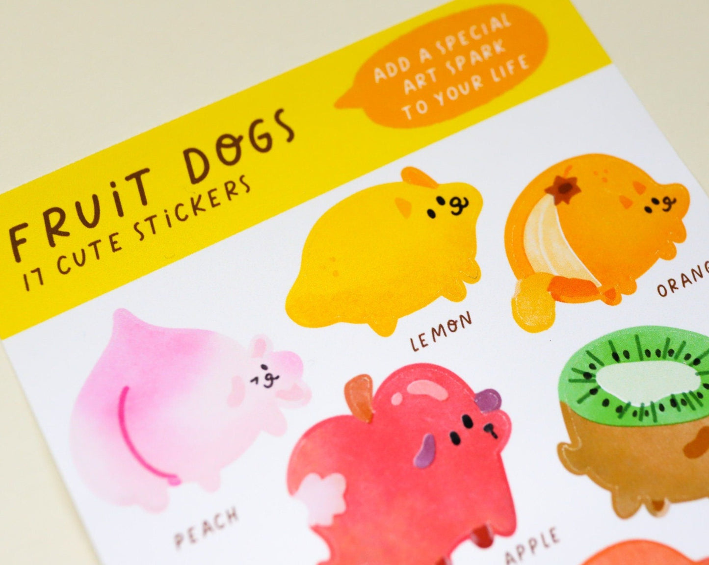 Fruit Dog Stickers - 17 Stickers