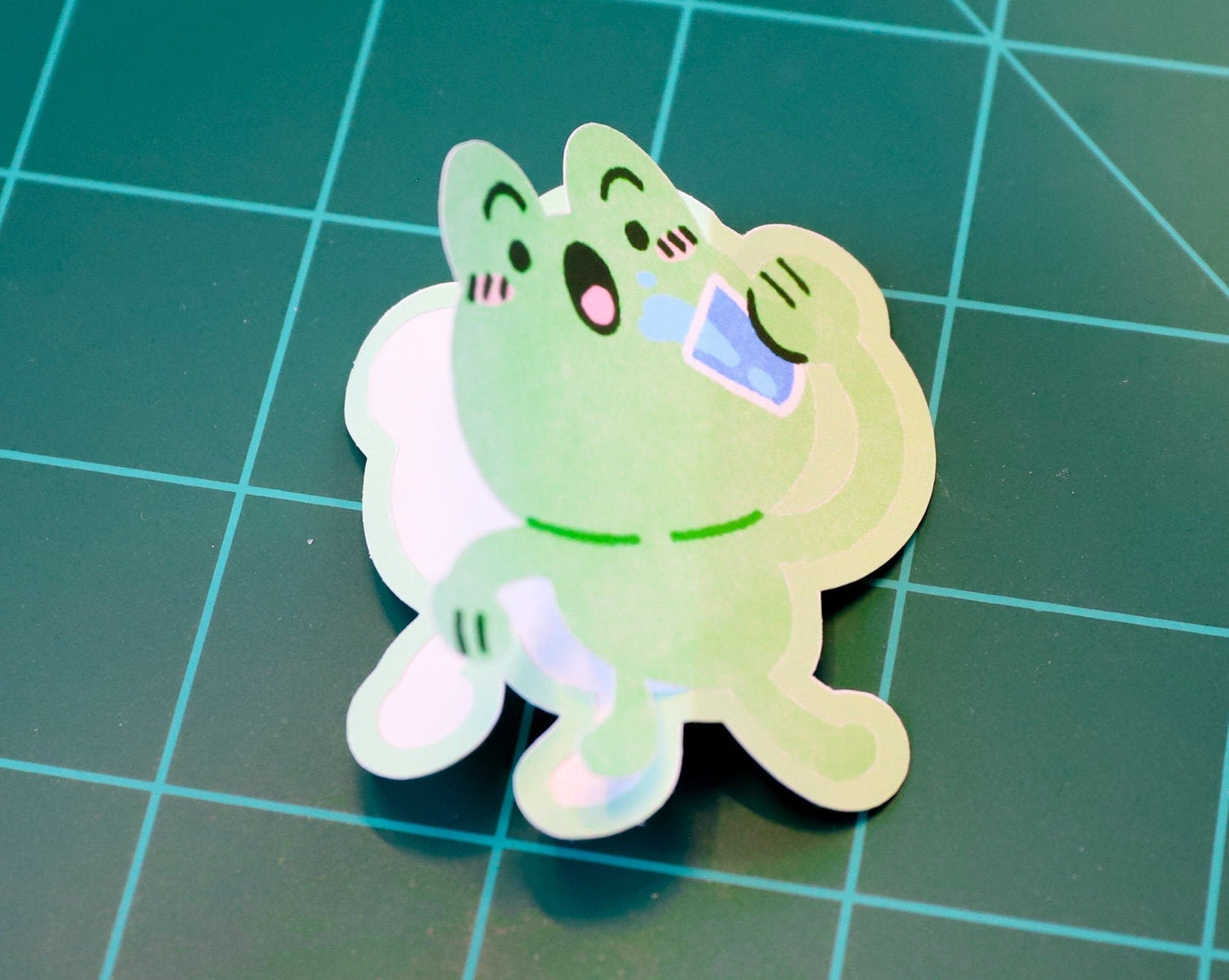 Drink Water Frog Sticker - Health Frogs